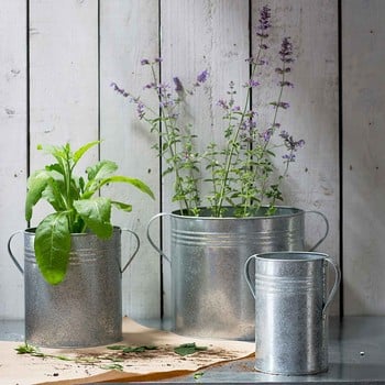 Galvanised Planters Set of 3