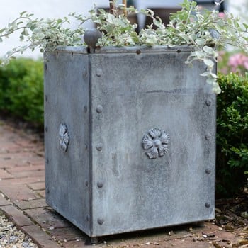 Galvanised Traditional Square Steel Planters