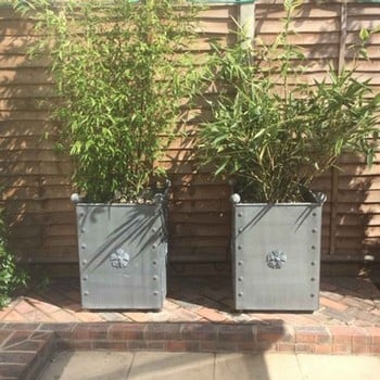 Galvanised Traditional Square Steel Planters