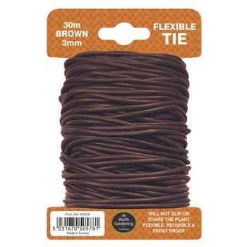 Garland 30m Flexible Tie 3mm (Brown)