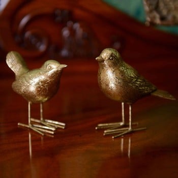 Gold Bird Decorations by Gisela Graham