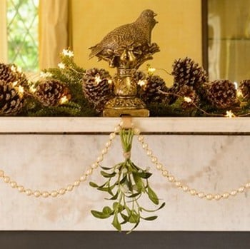 Gold Partridge Stocking Hanger by Gisela Graham