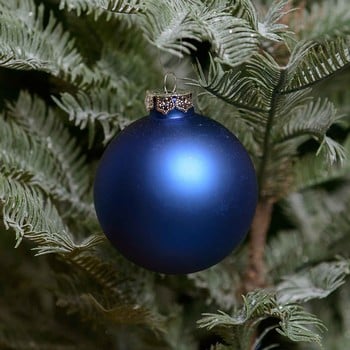 Handmade Blue Glass Baubles by Sia