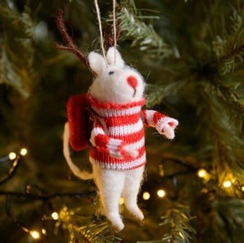 Hanging Mice Decorations (Set of 3) by Gisela Graham Hanging Mice Decorations (Set of 3) by Gisela Graham