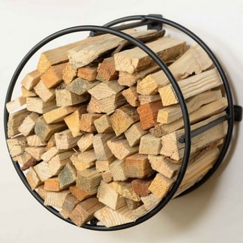 Harrod Circular Wire Kindling Holder (Wall Mounted) Harrod Circular Wire Kindling Holder (Wall Mounted)