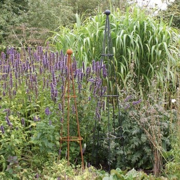 Harrod Cone Wire Obelisks Rust Finish - Ground Inserted Version