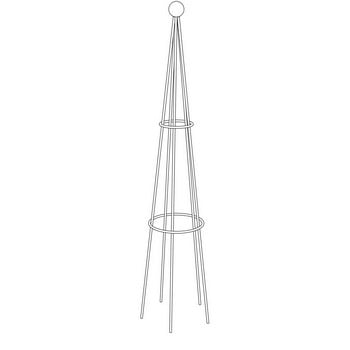 Harrod Cone Wire Obelisks Rust Finish - Ground Inserted Version