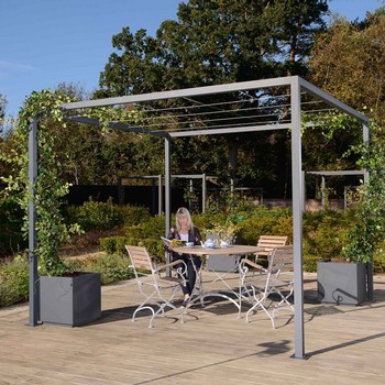 Harrod Modern Pergola Wire Grid Roof Harrod Modern Pergola Wire Grid Roof