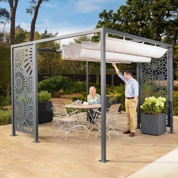 Harrod Modern Pergola with Awning Harrod Modern Pergola with Awning