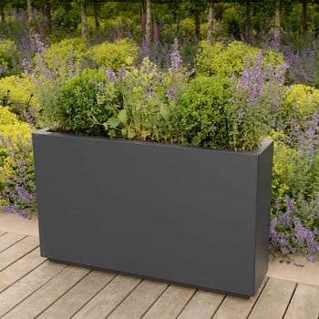 Harrod Rectangle Metal Planters - Anthracite Grey