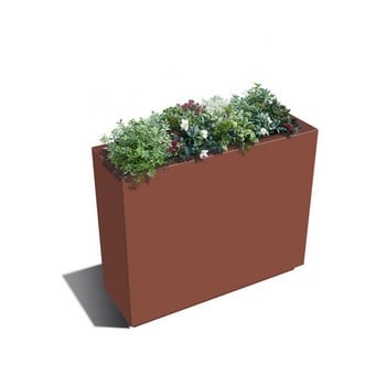 Harrod Rectangle Metal Planters - Corten Effect