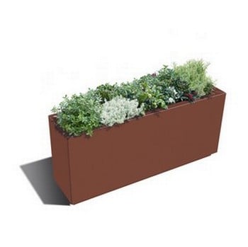 Harrod Rectangle Metal Planters - Corten Effect