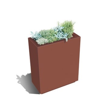 Harrod Rectangle Metal Planters - Corten Effect