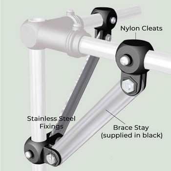 Harrod Slot and Lock Braces Black Finish