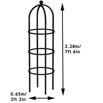 Harrod Steel Grand Round Obelisk - Matt Black