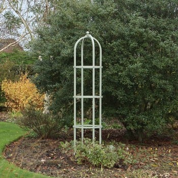 Harrod Steel Round Obelisks - Lichen Green