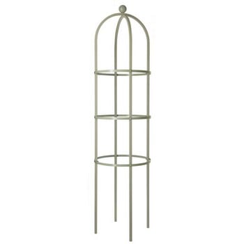 Harrod Steel Round Obelisks - Lichen Green