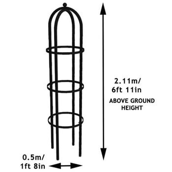 Harrod Steel Round Obelisks - Matt Black