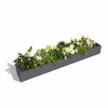 Harrod Trough Metal Planters - Anthracite Grey