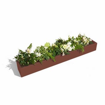 Harrod Trough Metal Planters - Corten Effect