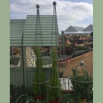 Harrod Vintage Cone Wire Obelisks - Pigeon Grey