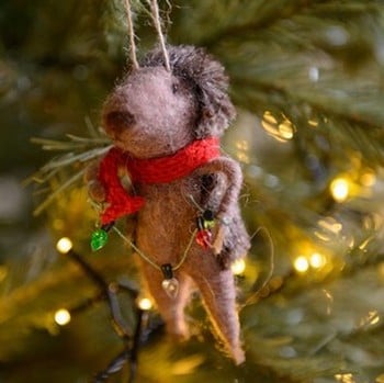 Hedgehog Christmas Tree Decorations (set of 2)