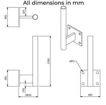 Hoop Brackets for Wooden Raised Beds (Set of 4)