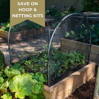 Hoops & Butterfly Net Covers for Wooden Raised Beds