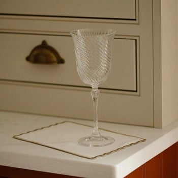 Julia Twisted Cut Crystal Red Wine Glasses - Set of 6