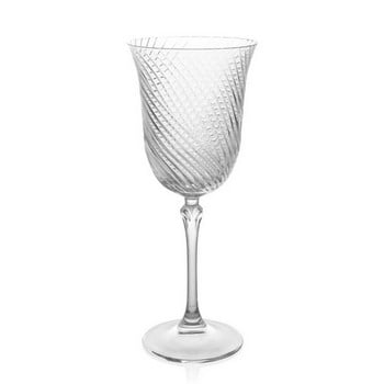 Julia Twisted Cut Crystal Red Wine Glasses - Set of 6