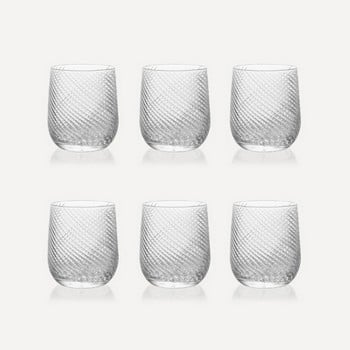 Julia Twisted Cut Crystal Tumblers - Set of 6