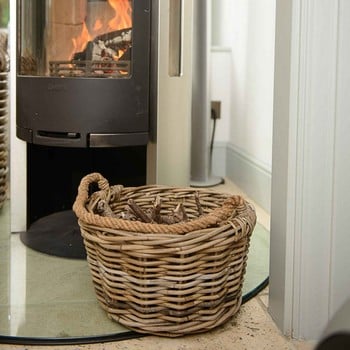 Kindling Basket with Rope Handle