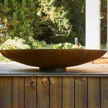 Large Curved Fire Bowls - Corten Steel