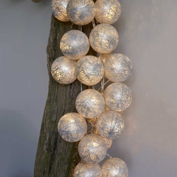 LED Glitter Ball Garlands