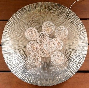 LED Glitter Balls White