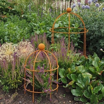 Lobster Pot Plant Support - Rust