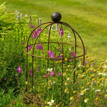 Lobster Pot Plant Support - Rust