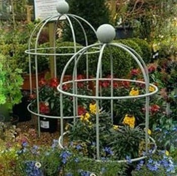 Lobster Pot Plant Supports - Pigeon Grey