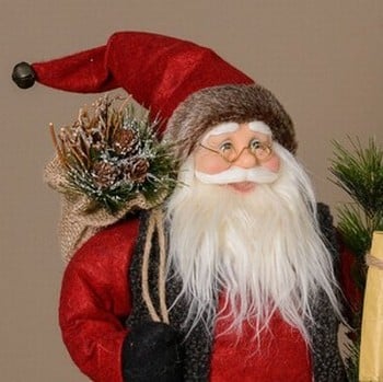Luxury 45cm Standing Santa  by Floral Silk