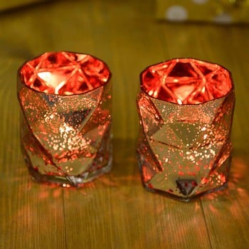 Luxury Glass Tea Light Holders (Set of 2) by Sia