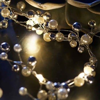 Pearly white/silver LED Garland with auto timer Pearly white/silver LED Garland with auto timer