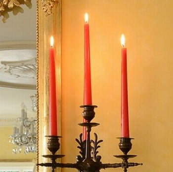 Price's Handmade Tapered Dinner Candles (25cm) Gold