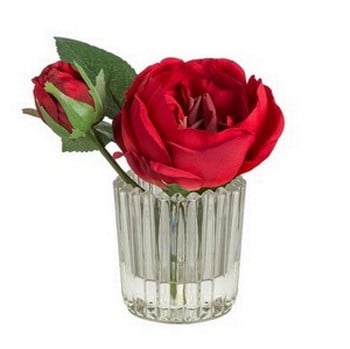 Red Rose Stem in Small Vase by Sia Red Rose Stem in Small Vase by Sia