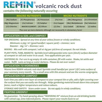 REMIN Volcanic Rock Dust - 20kg Bag