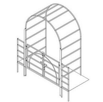 Roman Arch with Gate & Estate Fencing-Bespoke Design