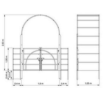 Roman Arch with Gate & Estate Fencing-Bespoke Design