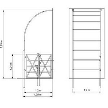 Roman Half Arch with X Brace Gate-Bespoke Design Roman Half Arch with X Brace Gate-Bespoke Design