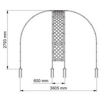 Roman Latticed Rose Arch Gazebo-Bespoke Design