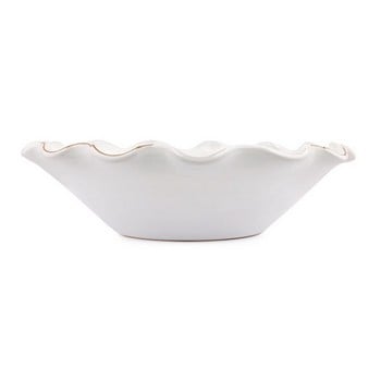 Ruffle Ceramic Bowl - White