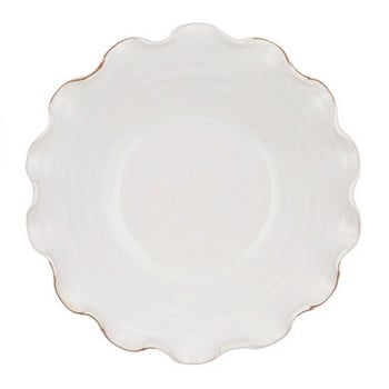 Ruffle Ceramic Bowl - White